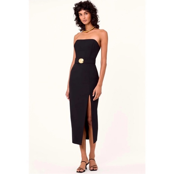 NICHOLAS Charlie midi dress with waist belt in size 6 NWT - Picture 1 of 10